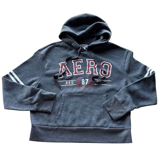 Aeropostale Women’s Gray Pullover Hoodie Size Large - Picture 2 of 7